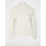 Morgan - Gebreide Trui - Ivoor - Dames - Opstaande Kraag - Lange Mouwen