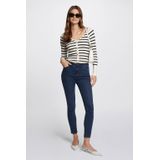Morgan - Jeans - Blauw Denim - Slimfit - Mid Waist - Lang/Maxi