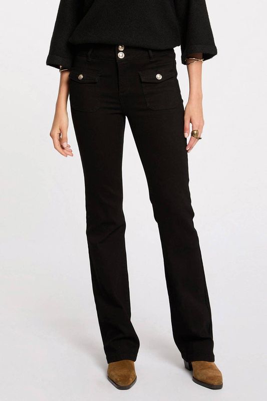 Morgan - Bootcut Jeans - Zwart - Regular Waist - Lange Lengte