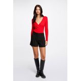 Morgan - Fijngebreide Top - Rood - Dames