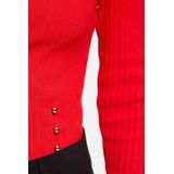 Morgan - Fijngebreide Top - Rood - Dames