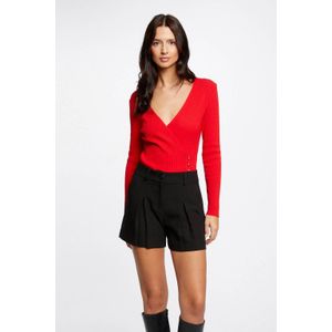 Morgan - Fijngebreide Top - Rood - Dames