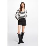 Morgan - Pullover - Zwart - Viscosemix - Met Capuchon