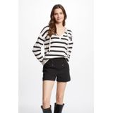 Morgan - Pullover - Zwart - Viscosemix - Met Capuchon