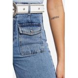 MORGAN - Wijde Jeans - Blauw - Denim - Hoge Taille