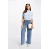 MORGAN - Wijde Jeans - Blauw - Denim - Hoge Taille