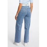 MORGAN - Wijde Jeans - Blauw - Denim - Hoge Taille