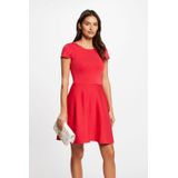 Morgan Gebreide A-lijn Jurk Rood