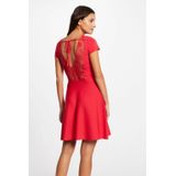 Morgan Gebreide A-lijn Jurk Rood