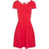 Morgan Gebreide A-lijn Jurk Rood