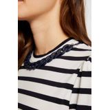 Shirt - Gestreept - Ronde Hals - Driekwart Mouw - Normale Pasvorm