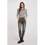 Shirt - Gestreept - Ronde Hals - Driekwart Mouw - Normale Pasvorm