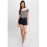 Morgan - Regular Fit - Denim Short - Donkerblauw - Katoenmix