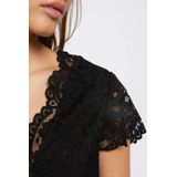 MORGAN - T-shirt - Zwart - Viscose - Korte Mouwen - V-hals