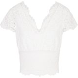 Shirt - Effen - T-shirt - Slanke Pasvorm - Kwartmouw - Licht Transparant