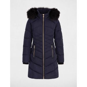 MORGAN Dames lang donsjack marine maat 36, Marineblauw, 34