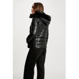 MORGAN - Korte Donsjas - Zwart - Synthetisch Materiaal