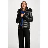 MORGAN - Korte Donsjas - Zwart - Synthetisch Materiaal