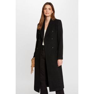 Morgan - Leren Jas - Zwart - Dames - Met Reverskraag en Knoopsluiting