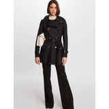 Morgan - - Jas - Zwart - Polyestermix - Overslagkraag, Lange Mouwen, Knoopsluiting