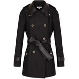 Morgan - - Jas - Zwart - Polyestermix - Overslagkraag, Lange Mouwen, Knoopsluiting