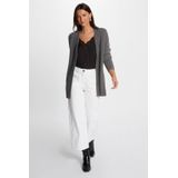 Morgan - Fijngebreid Vest - Dames - Met Openvallende Hals - Lange Mouwen