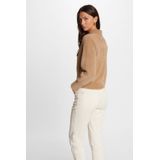 Morgan - Vest - Camel - Dames - V-hals - Lange Mouwen - Ritssluiting