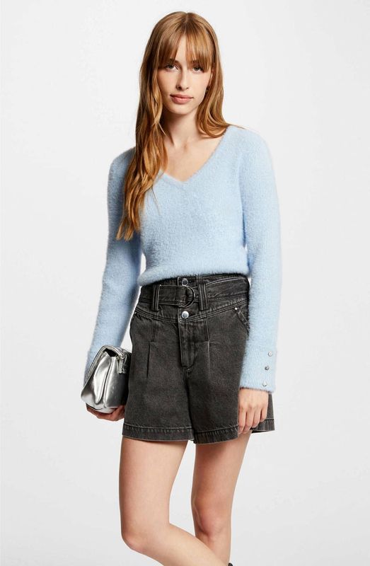 Morgan - Gebreide Trui - Lichtblauw - Fijn Gebreid