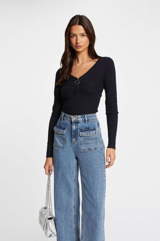 Morgan - Fijngebreide Trui - V-hals - Dames