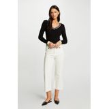 Morgan - Gebreide Trui - Zwart - V-hals - Lange Mouwen - Glitters