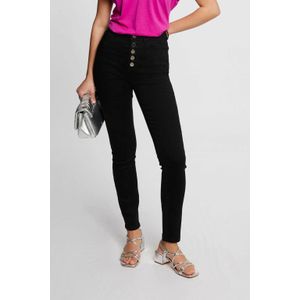 Morgan - High Waist Skinny Jeans - Zwart - 5-Pocket Model