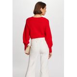 MORGAN - Trui - Rood - V-hals - Fijn Tricot