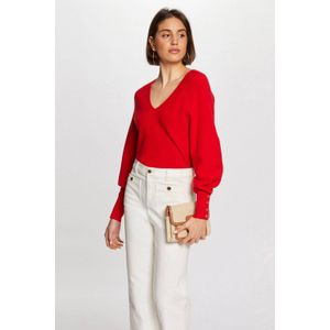 MORGAN - Trui - Rood - V-hals - Fijn Tricot