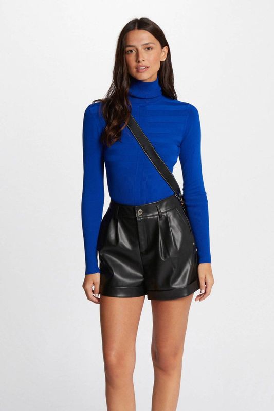 Morgan - Fijngebreide Trui - Dames - Opstaande Kraag - Lange Mouwen