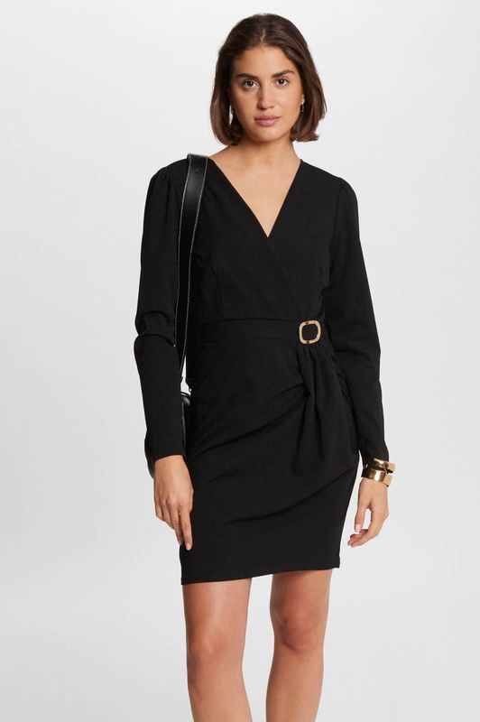 Jurk - 242-RJIMY - Effen - Kort - Aansluitende Pasvorm - Lange Mouw