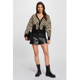 Morgan - Cardigan - Multicolor - Lange Mouwen - V-hals - Luipaardprint