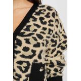 Morgan - Cardigan - Multicolor - Lange Mouwen - V-hals - Luipaardprint