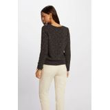 Morgan - Gebreide Trui - Antraciet - Dames - Panterprint - Lange Mouwen