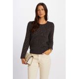 Morgan - Gebreide Trui - Antraciet - Dames - Panterprint - Lange Mouwen