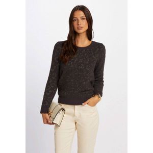 Morgan - Gebreide Trui - Antraciet - Dames - Panterprint - Lange Mouwen