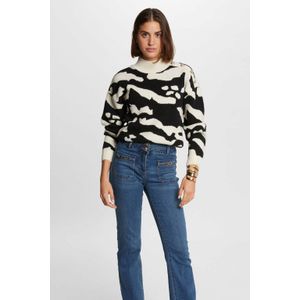 MORGAN - Trui - Beige - Polyester - Met Opstaande Kraag