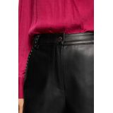 MORGAN - Shorts - Zwart - Kunstleer - Knoopdetail