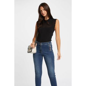 Morgan - Top - Zwart - Mouwloos - Ronde Hals