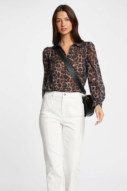Morgan - Blouse - Panterprint - Bruin/Lichtbruin