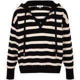 Morgan Zwarte damestrui V-hals 241-MBALLON-NIV, Zwart/Ivoor, XS