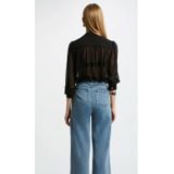 MORGAN - Shirt met Lange Mouwen - Zwart - Polyester