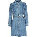 MORGAN - Jeansjurk - Blauw - Katoen - Knoopsluiting