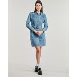 MORGAN - Jeansjurk - Blauw - Katoen - Knoopsluiting