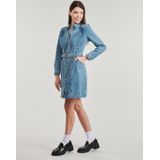 MORGAN - Jeansjurk - Blauw - Katoen - Knoopsluiting