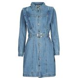 MORGAN - Jeansjurk - Blauw - Katoen - Knoopsluiting
